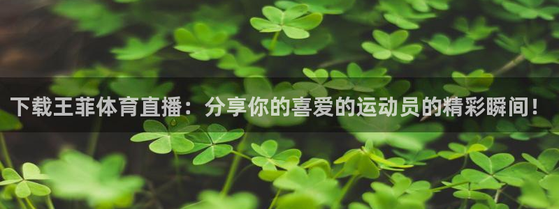 nba河豚体育直播：下载王菲体育直播：分享你的喜爱的运动员的精彩瞬间！